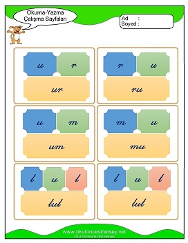 u sesi Hece Kartları